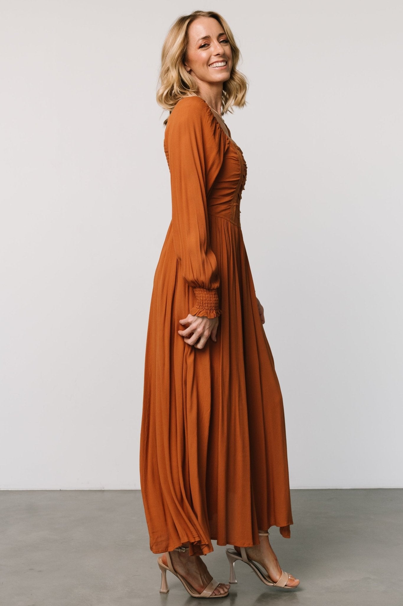 Maddalena Maxi Dress | Camel - Baltic Born