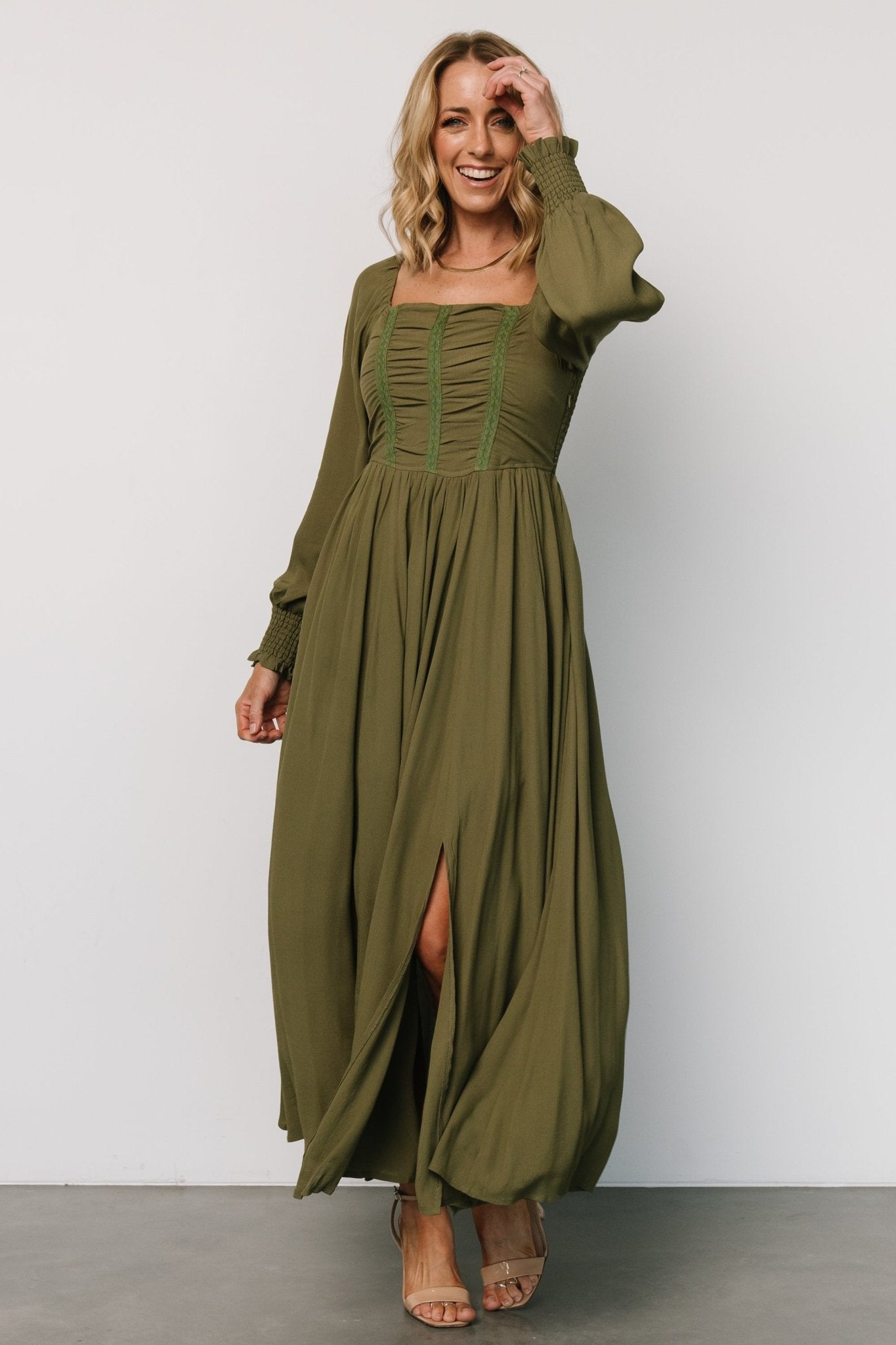 Maddalena Maxi Dress | Olive - Baltic Born