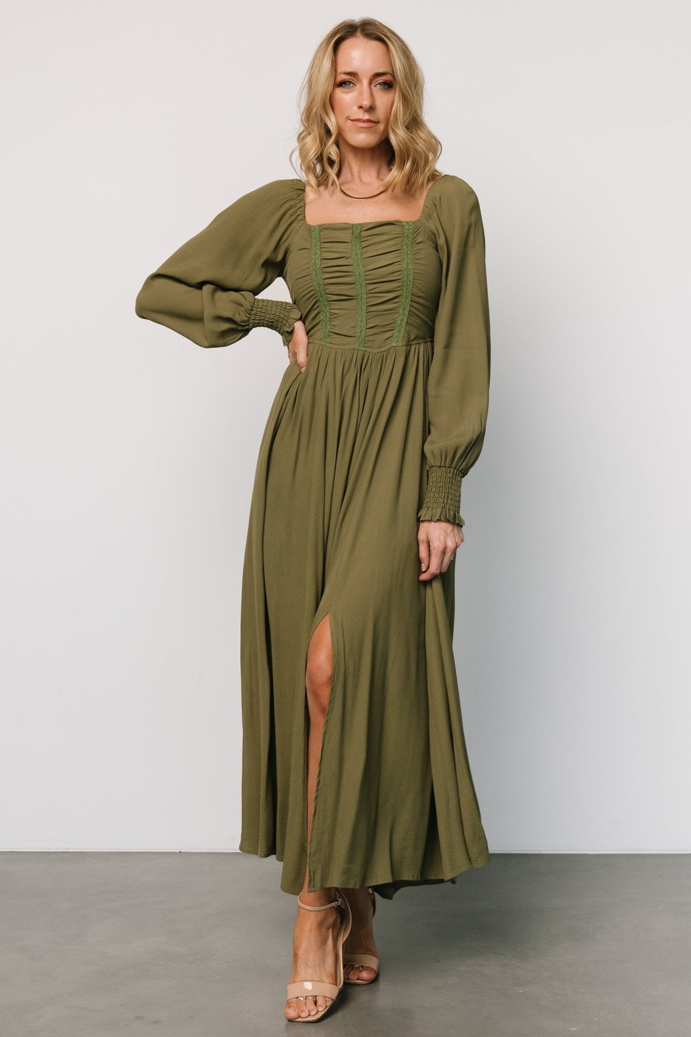 Maddalena Maxi Dress | Olive - Baltic Born