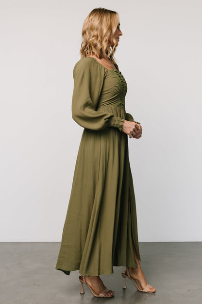 Maddalena Maxi Dress | Olive - Baltic Born