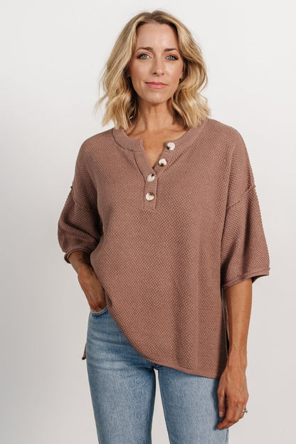 Maddock Knit Top | Mocha - Baltic Born