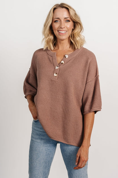 Maddock Knit Top | Mocha - Baltic Born