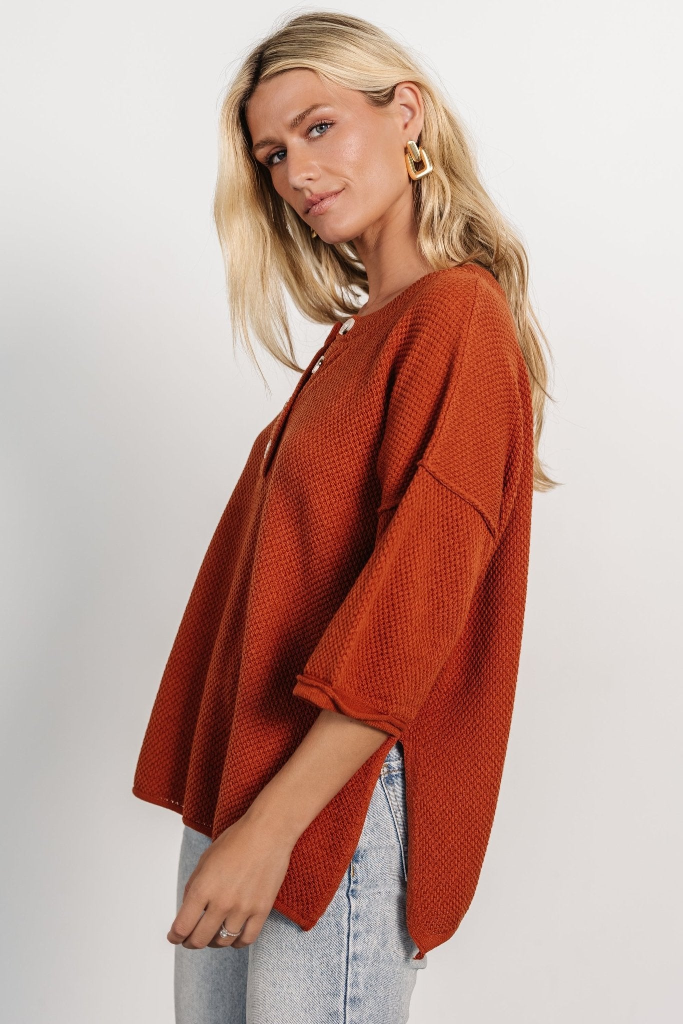 Maddock Knit Top | Rust - Baltic Born