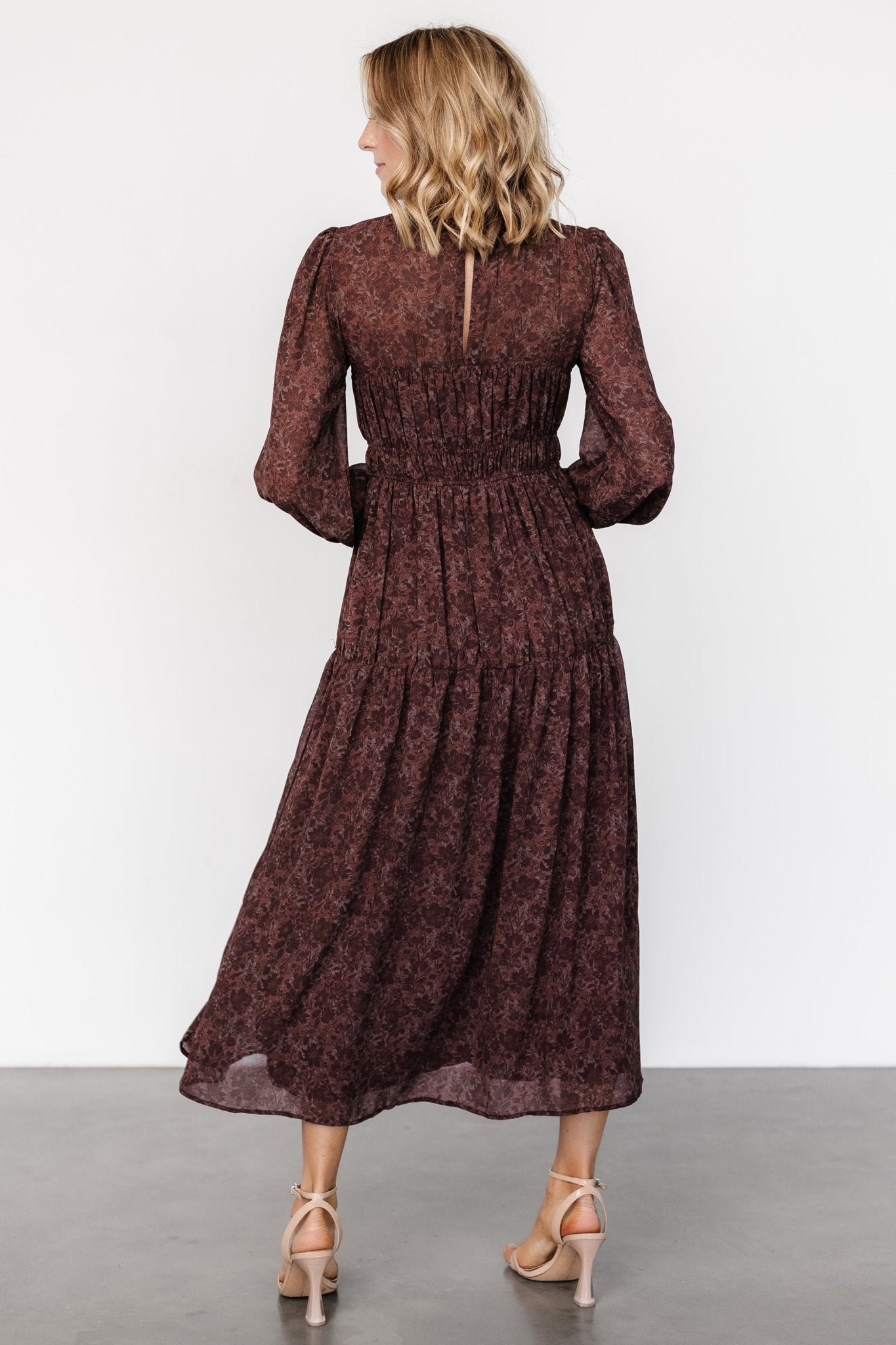 Madelyn Maxi Dress | Brown Floral - Baltic Born