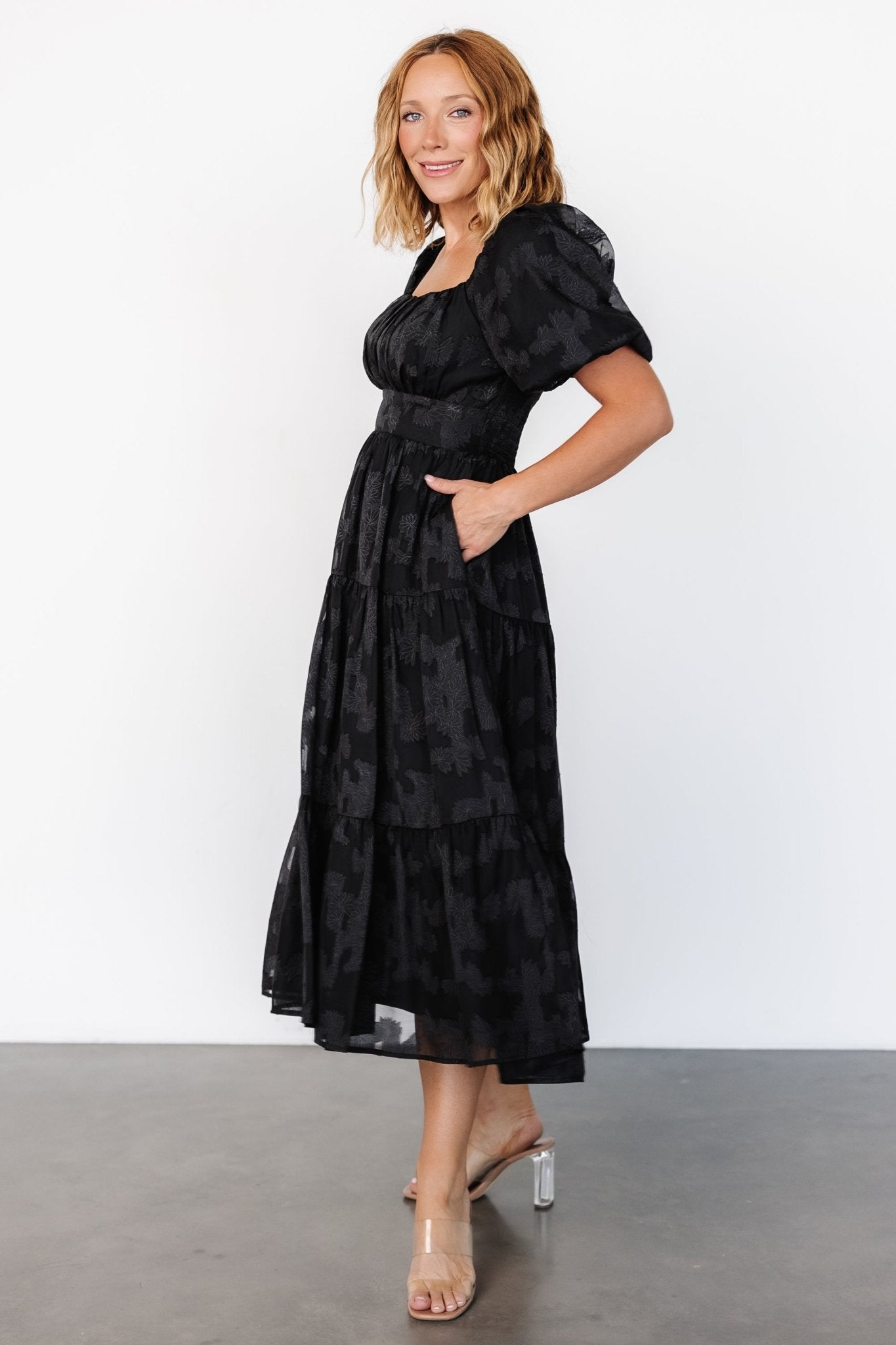 Mae Midi Dress | Black - Baltic Born