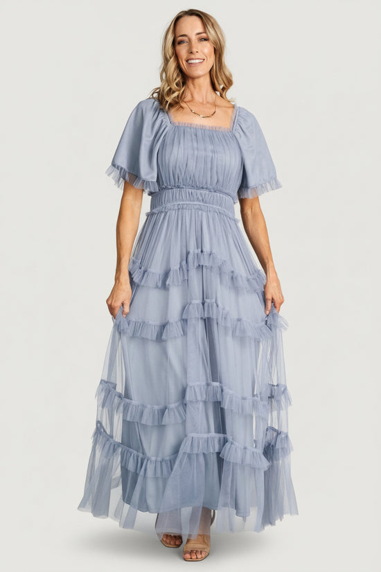 Daga - Where Is The Bear Jersey  Tulle Dress - Blue main image 1