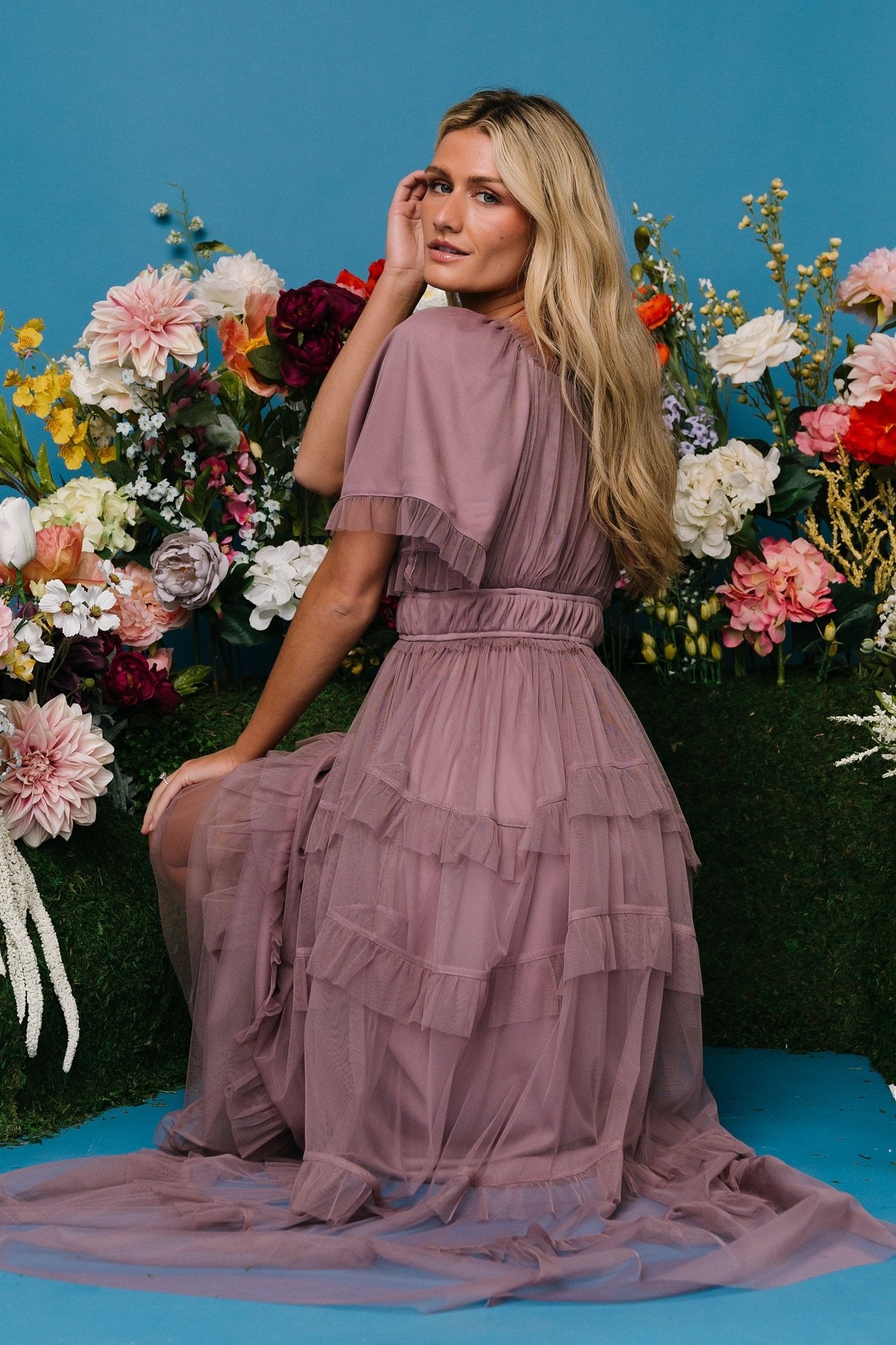 Magdalena Tulle Maxi Dress | Dusty Orchid - Baltic Born