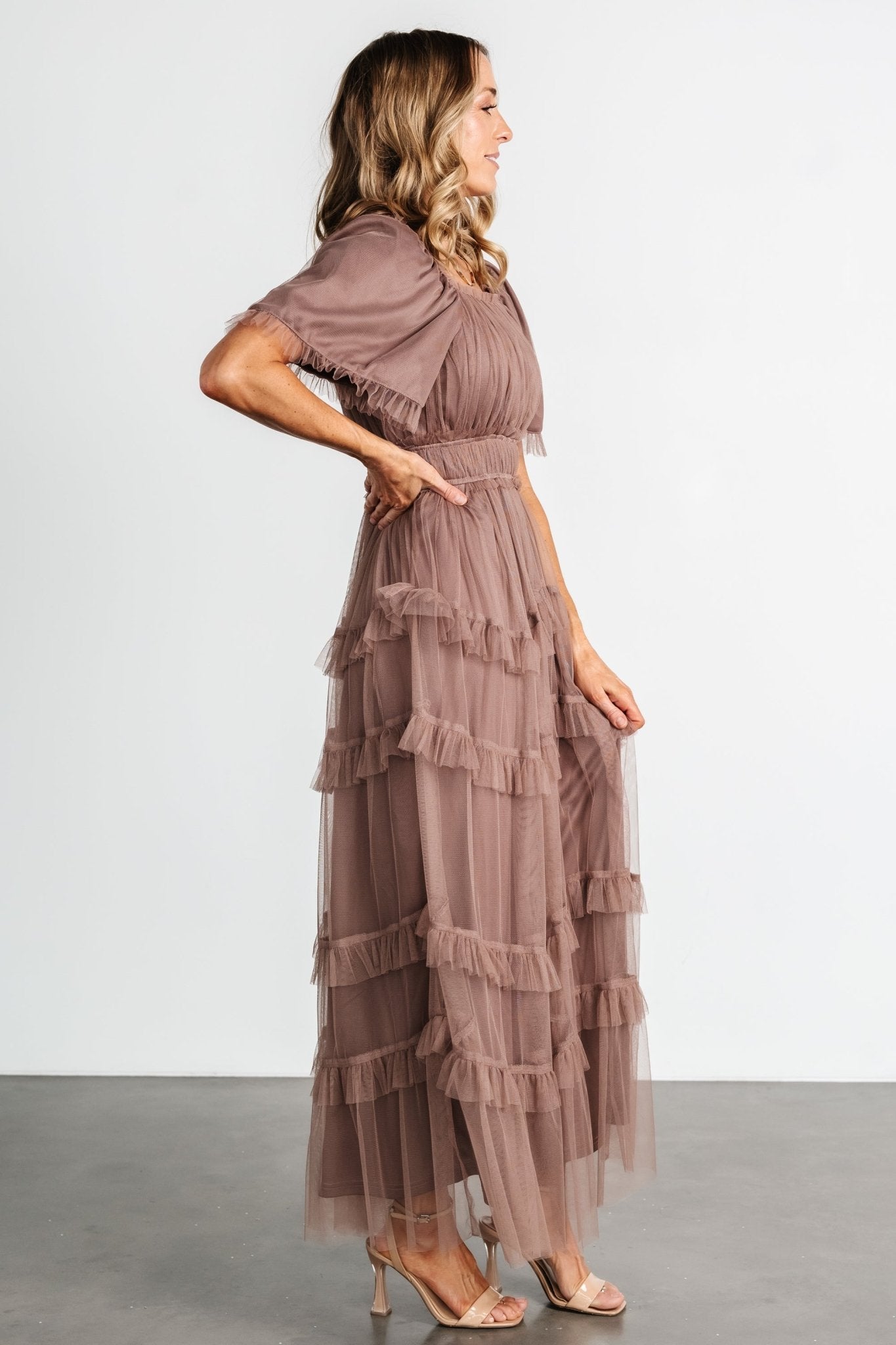 Magdalena Tulle Maxi Dress | Mink - Baltic Born