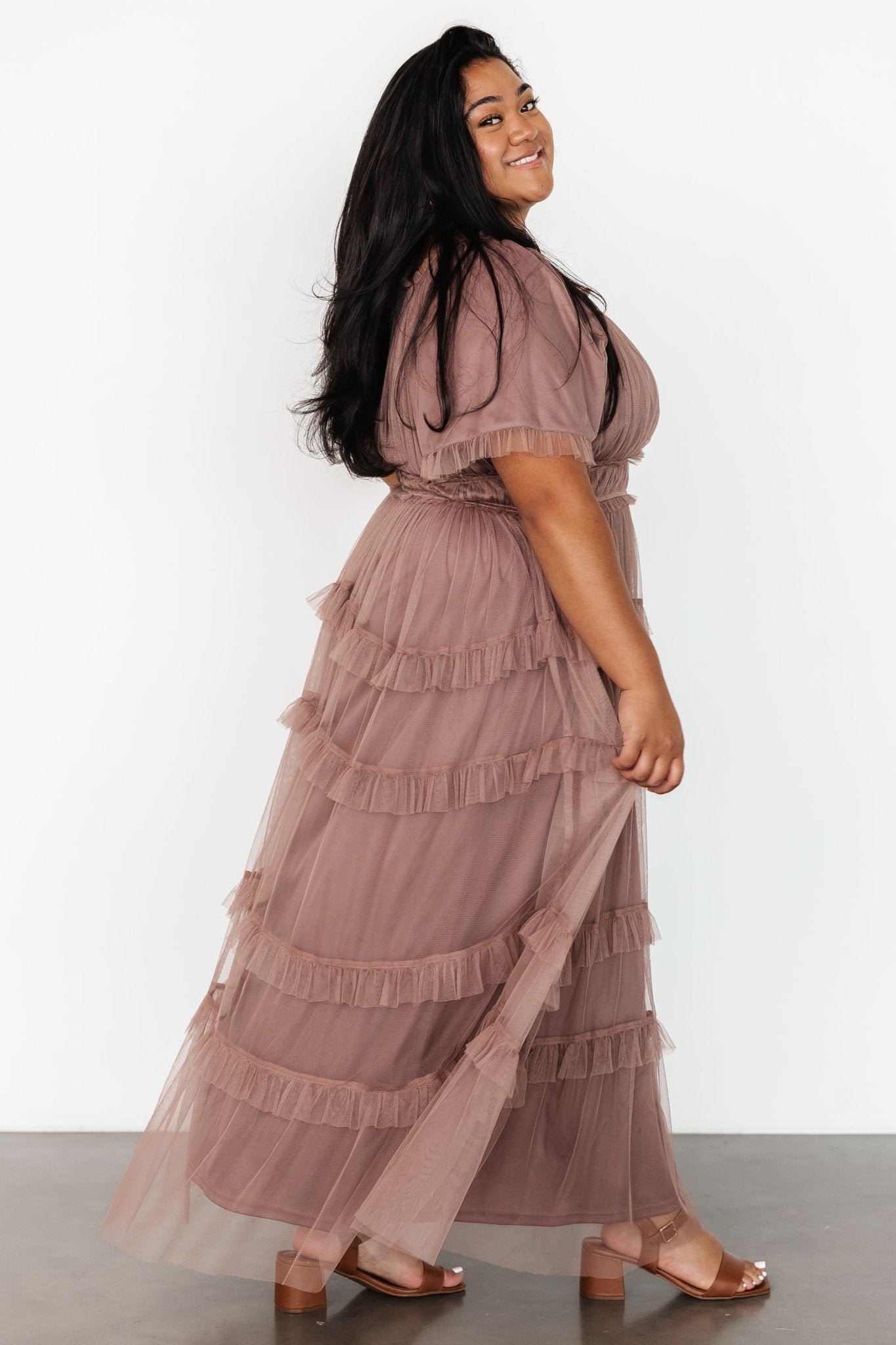 Magdalena Tulle Maxi Dress | Mink - Baltic Born