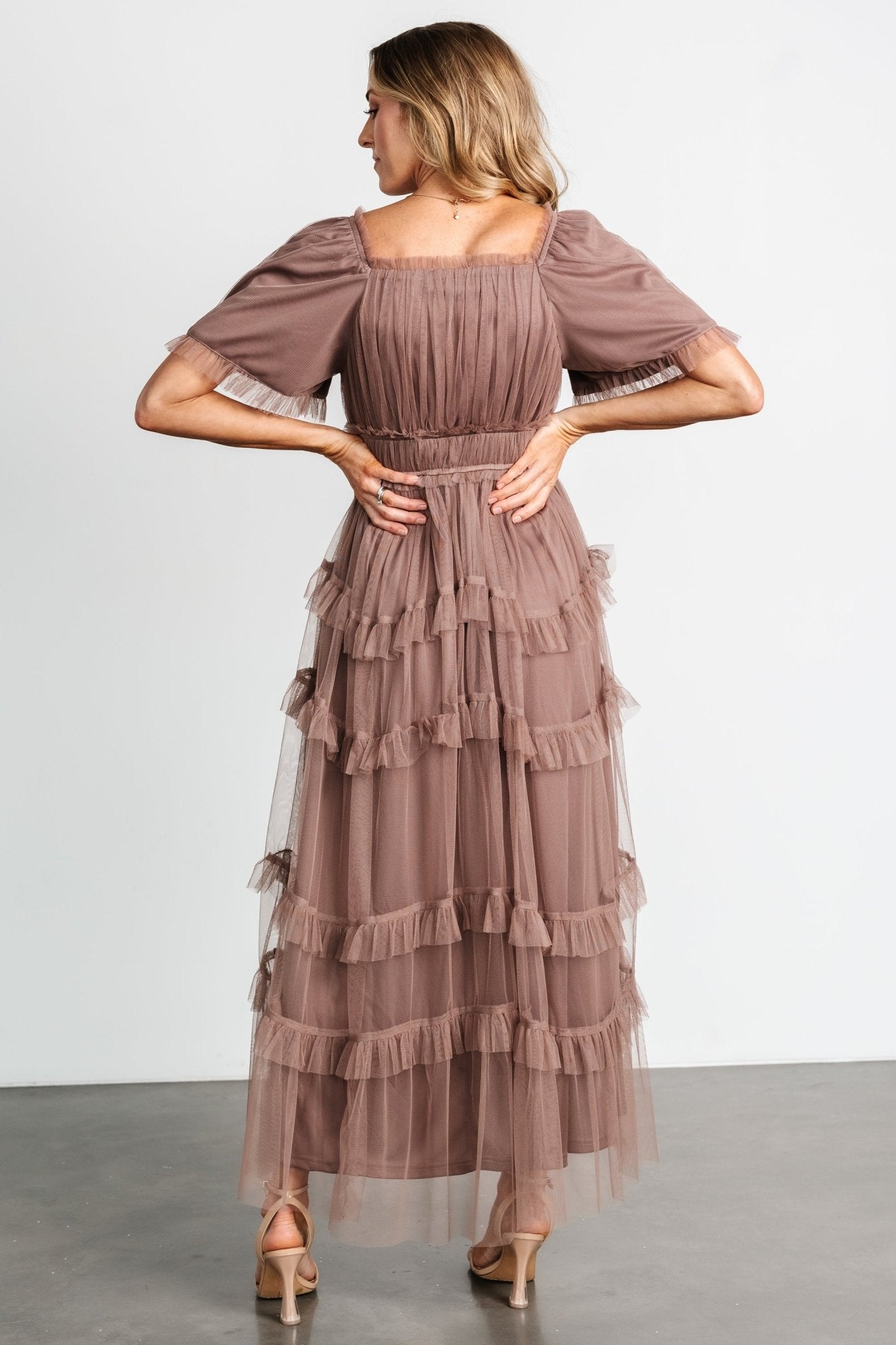 Magdalena Tulle Maxi Dress | Mink - Baltic Born