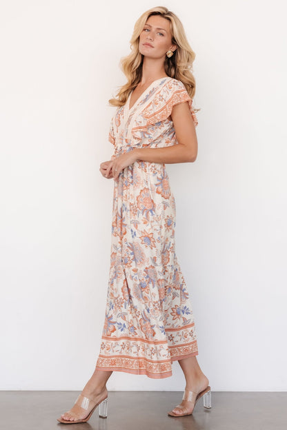 Maggie Maxi Dress | Cream Multi - Baltic Born