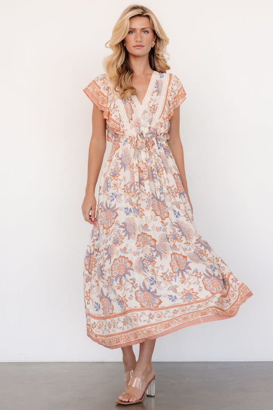 Maggie Maxi Dress | Cream Multi - Baltic Born