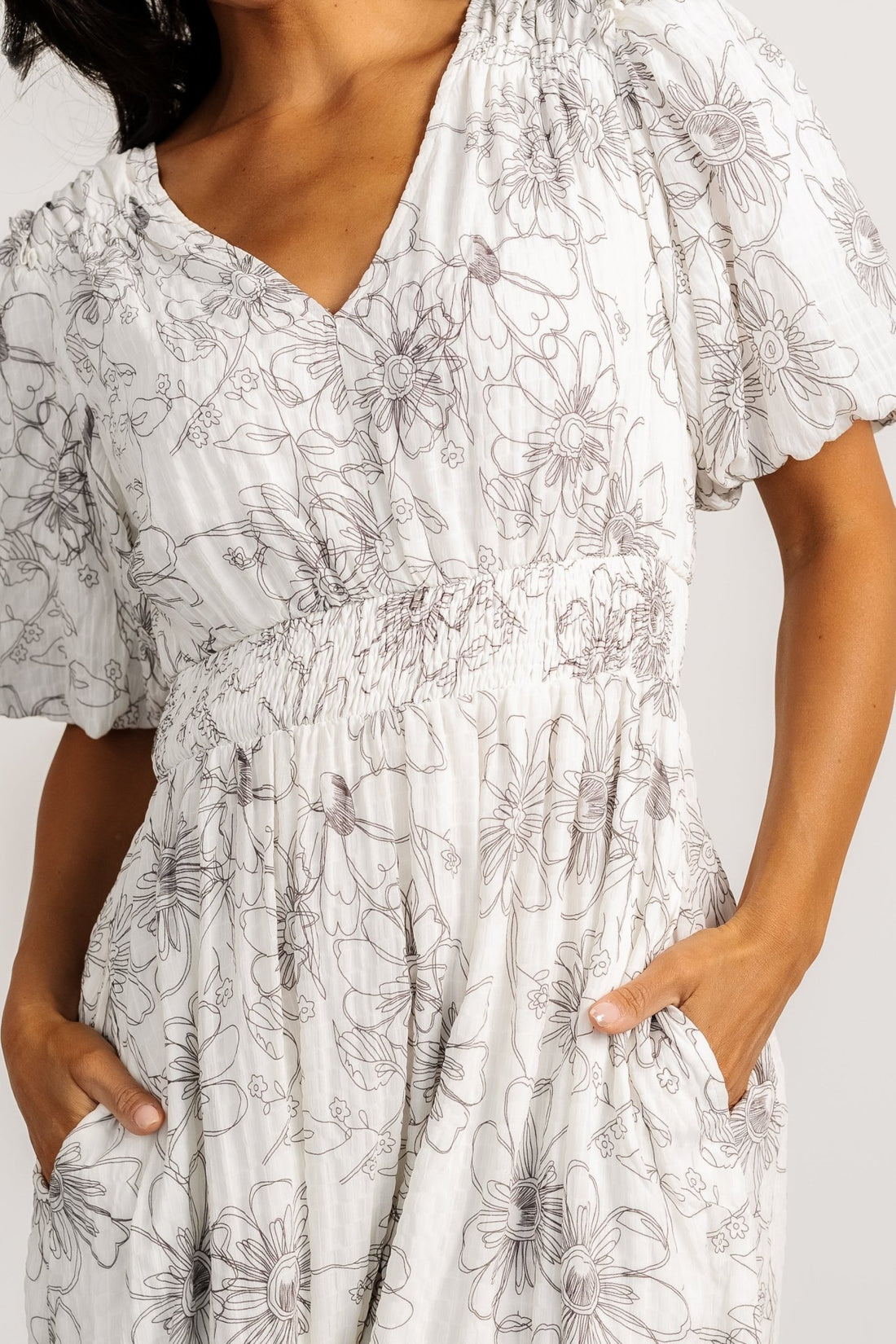Makenna Drop Waist Stripe Midi Dress main image 0