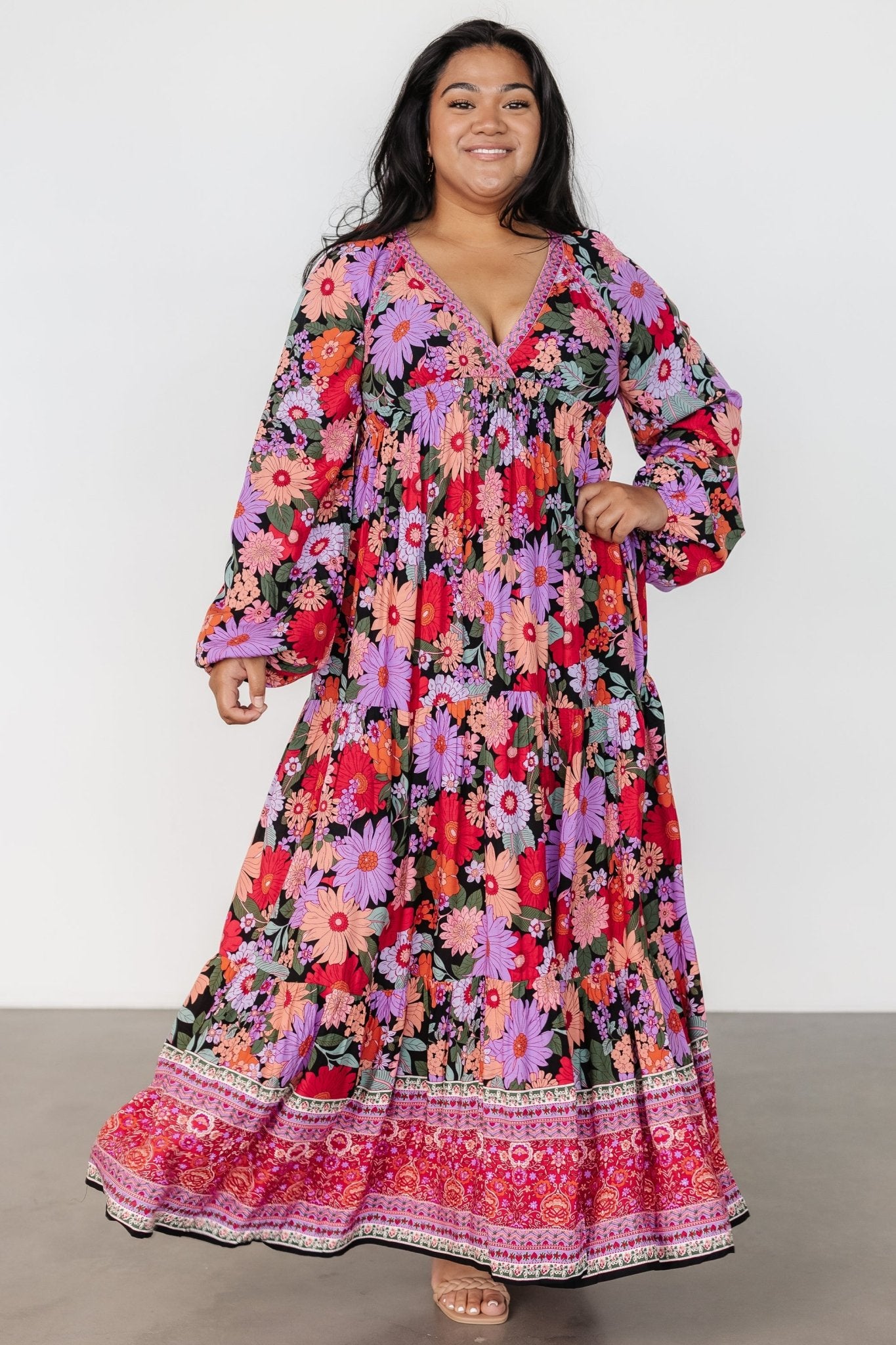 Malena Maxi Dress | Pink Multi | Baltic Born