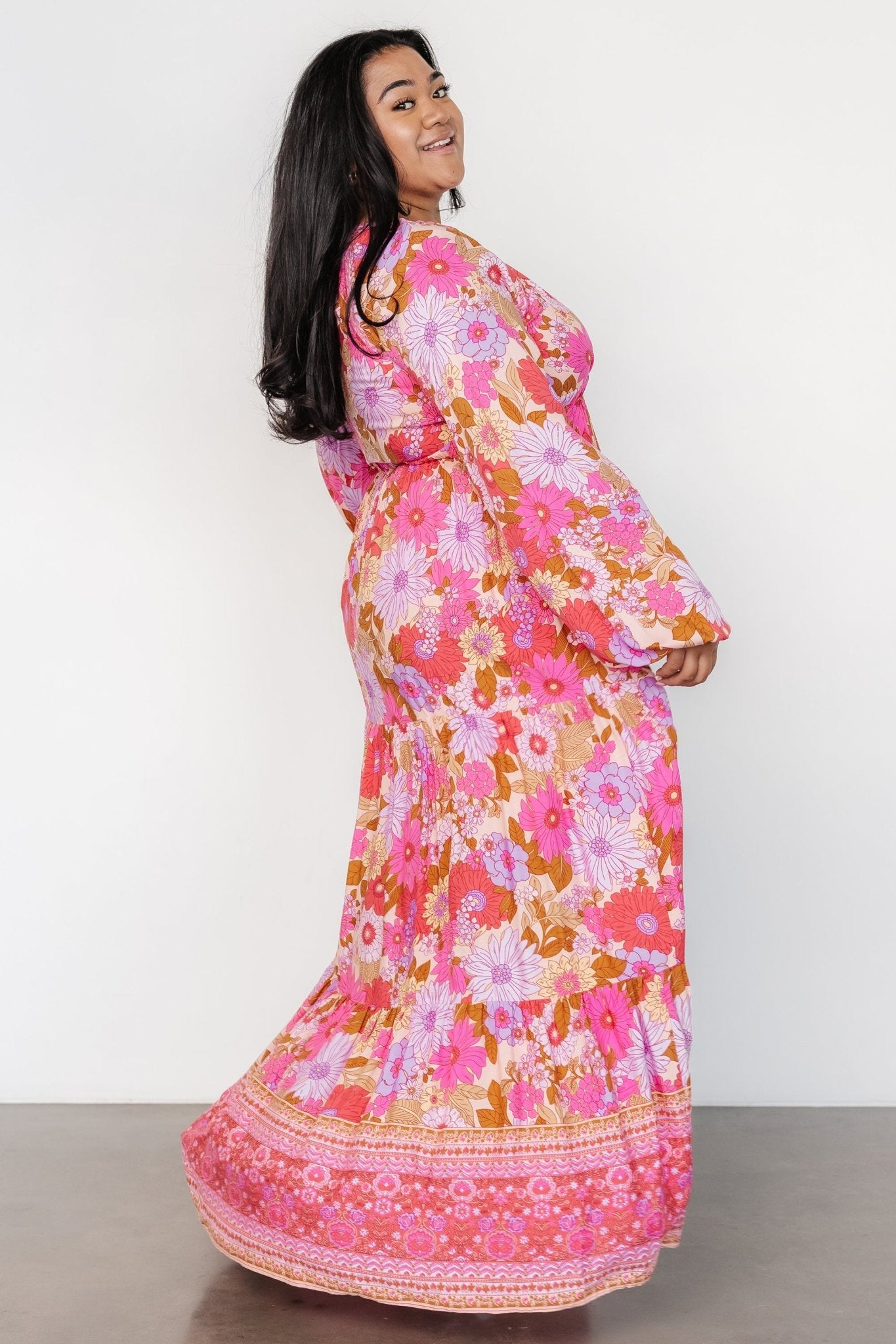 Malena Maxi Dress | Pink Multi - Baltic Born