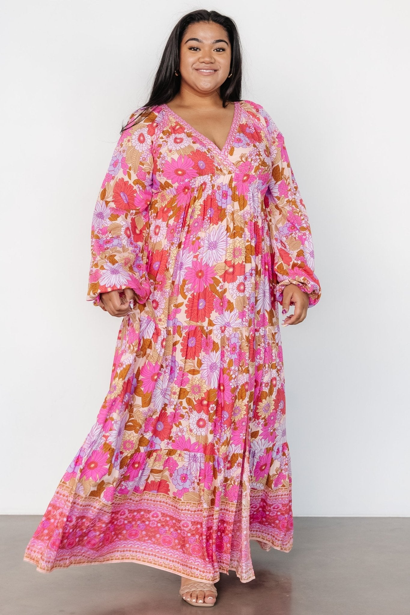 Malena Maxi Dress | Pink Multi - Baltic Born