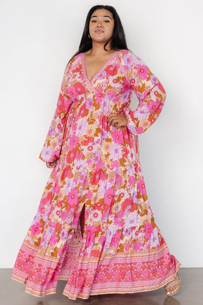 Malena Maxi Dress | Pink Multi - Baltic Born