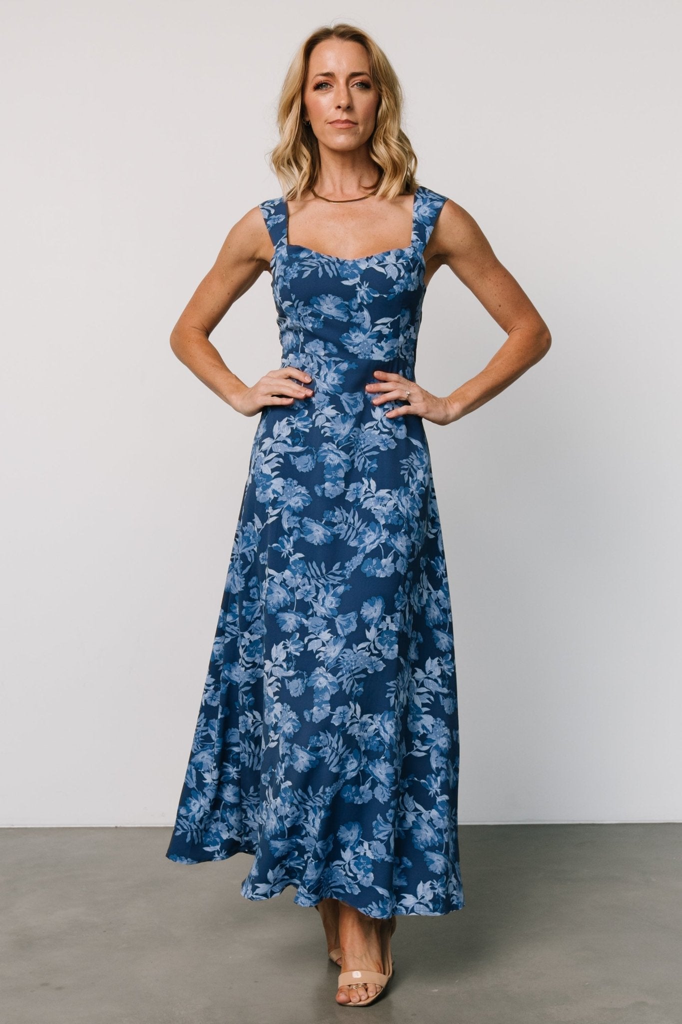 Mandy Maxi Dress | Blue Floral - Baltic Born