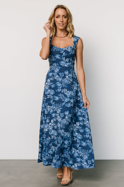 Mandy Maxi Dress | Blue Floral - Baltic Born