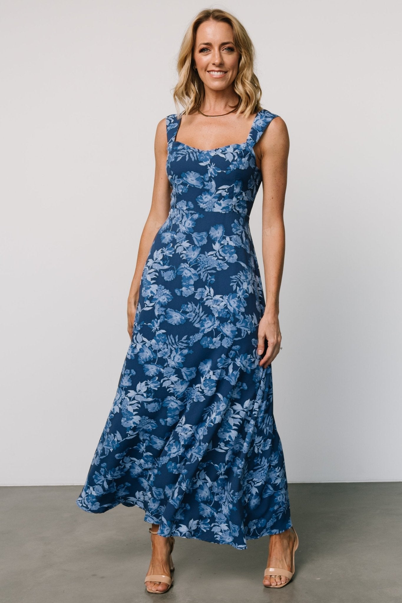 Mandy Maxi Dress | Blue Floral - Baltic Born