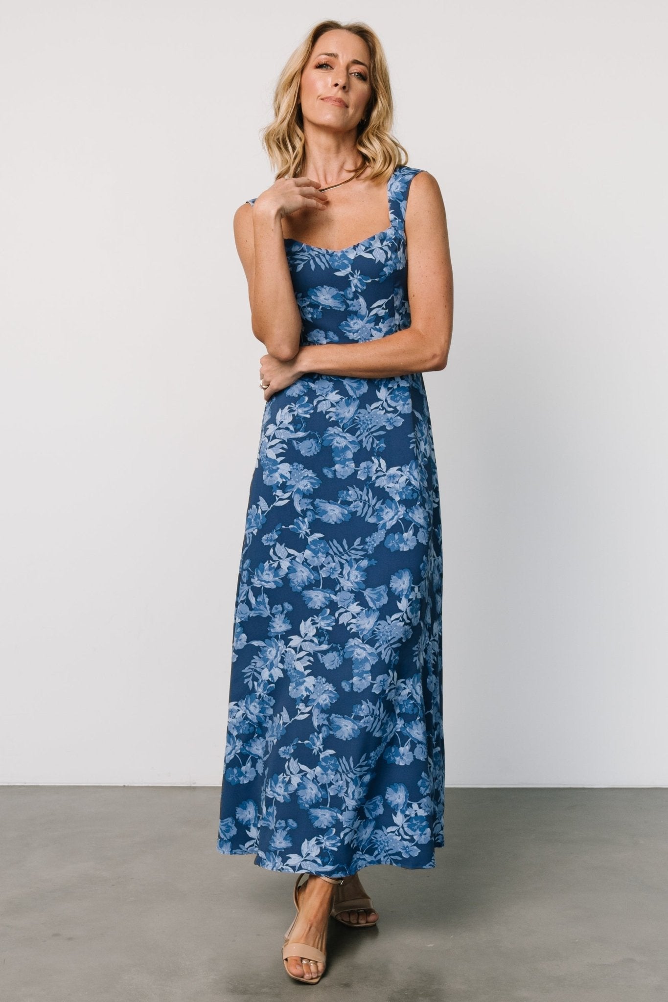 Mandy Maxi Dress | Blue Floral - Baltic Born