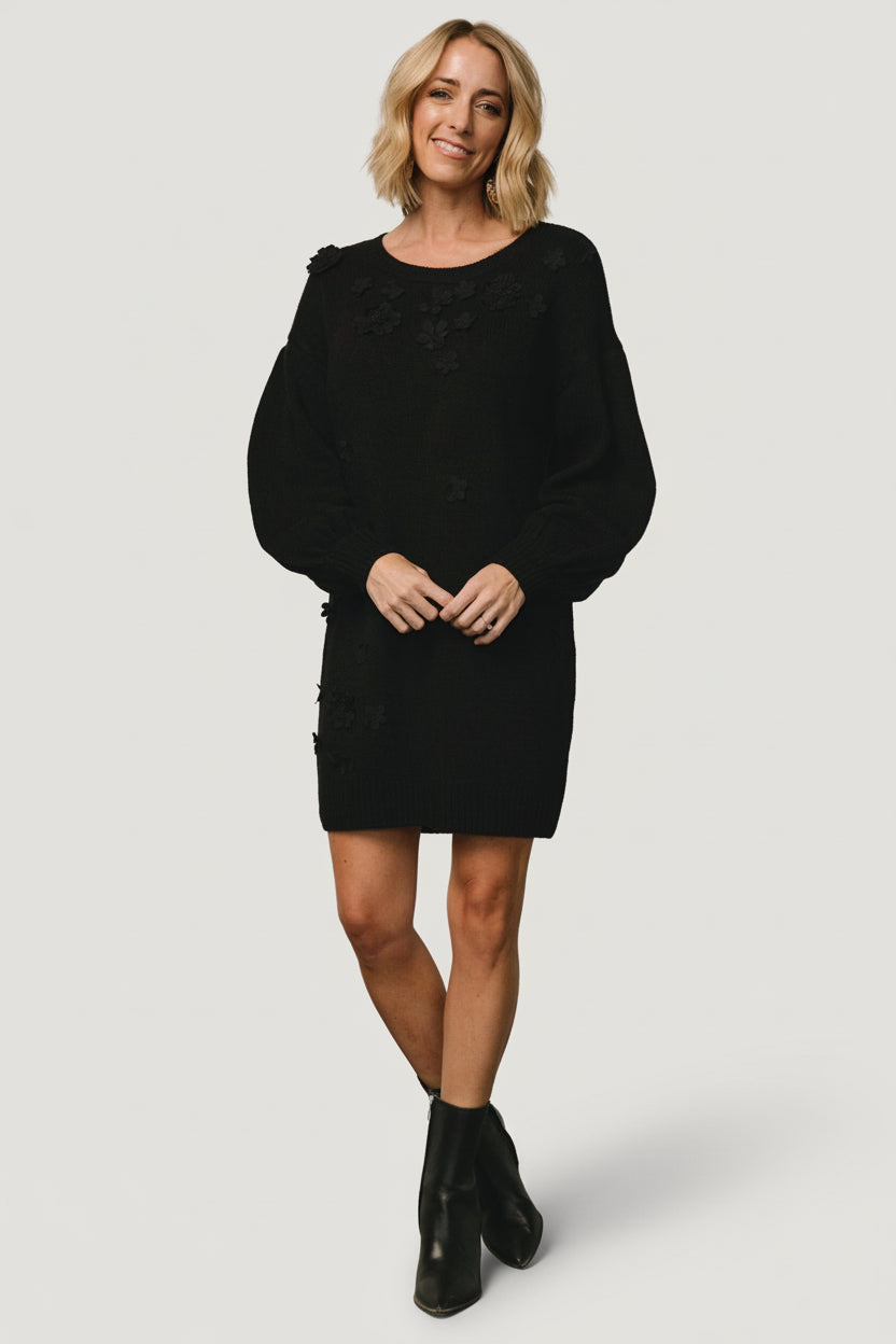 Baltic Born Womens Margaux Sweater Dress | Black
