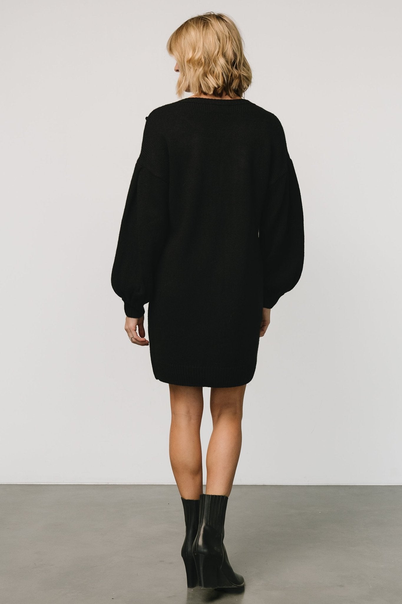 Margaux Sweater Dress | Black - Baltic Born