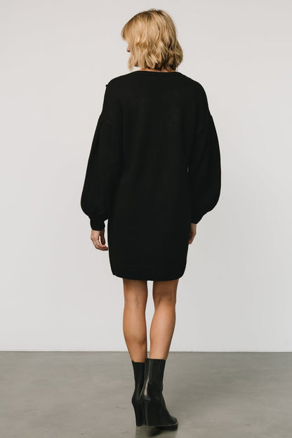 Margaux Sweater Dress | Black - Baltic Born