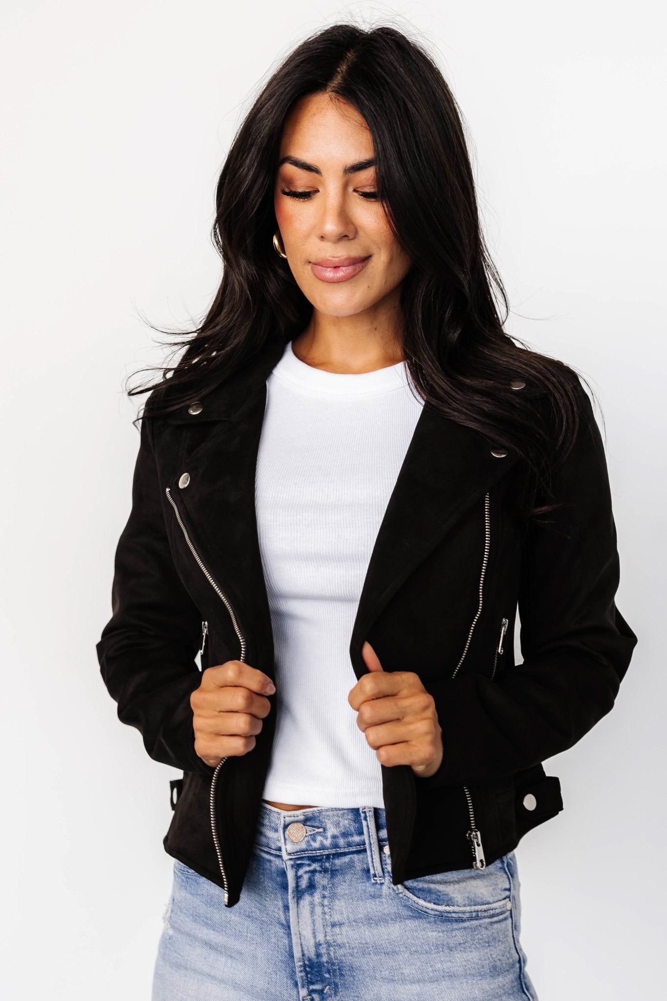 Marisa Faux Suede Jacket | Black - Baltic Born