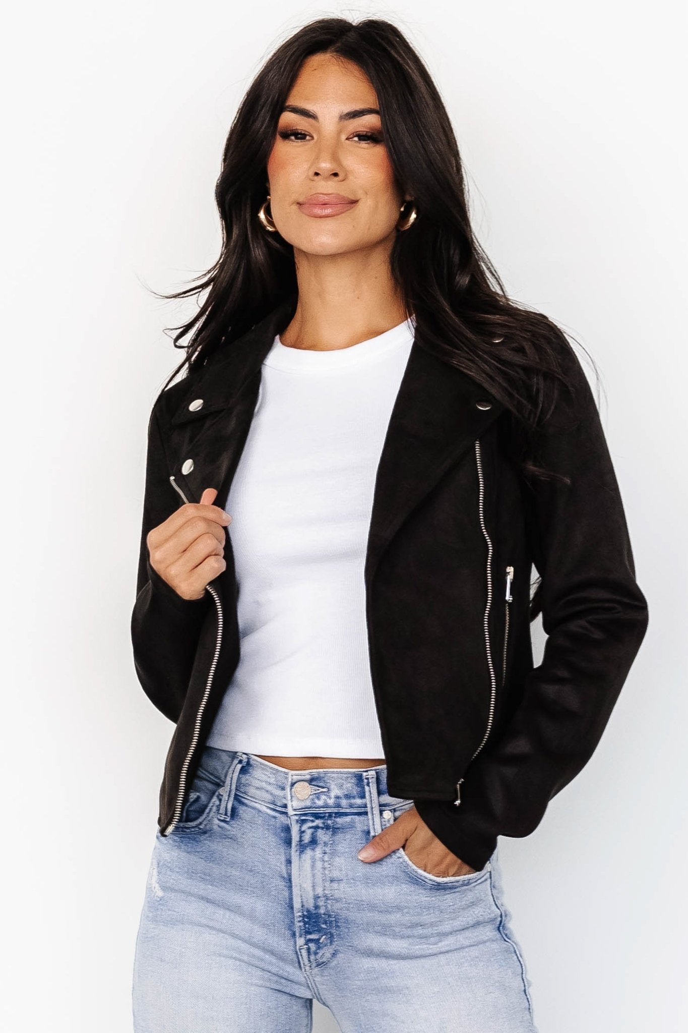 Marisa Faux Suede Jacket | Black - Baltic Born