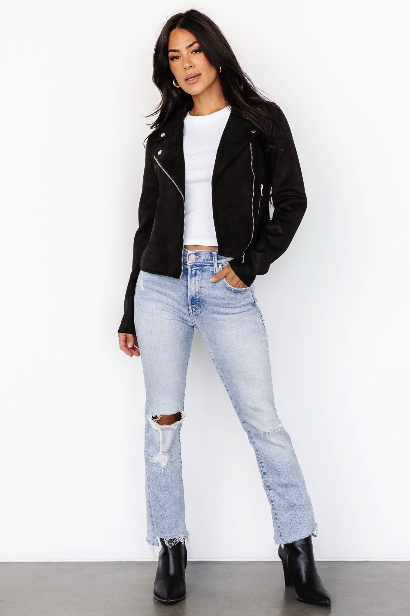 Marisa Faux Suede Jacket | Black - Baltic Born