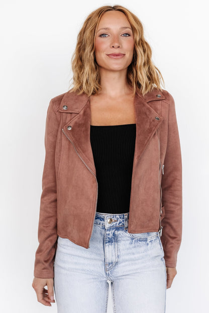 Marisa Faux Suede Jacket | Dusty Clove - Baltic Born