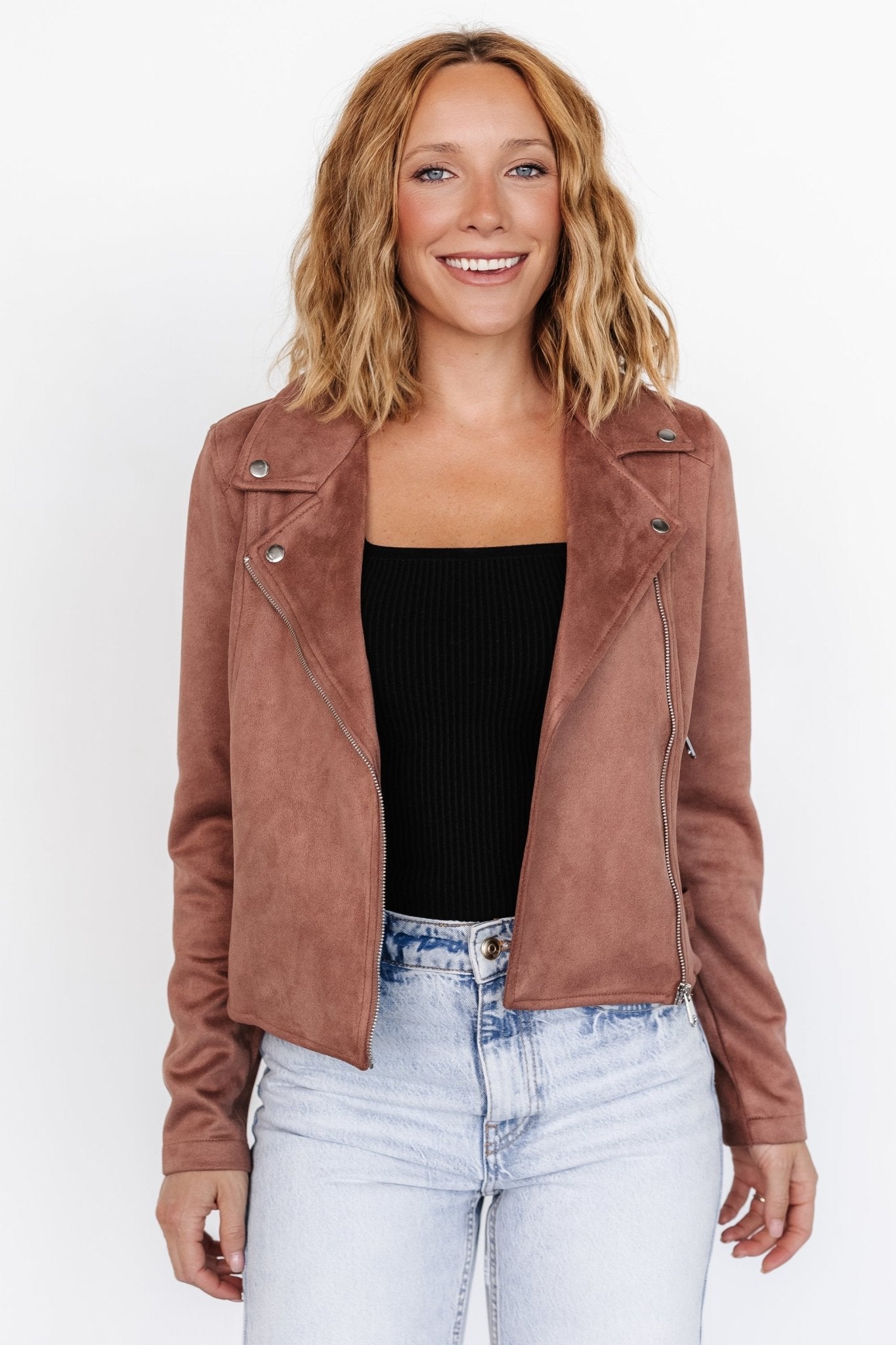 Marisa Faux Suede Jacket | Dusty Clove - Baltic Born