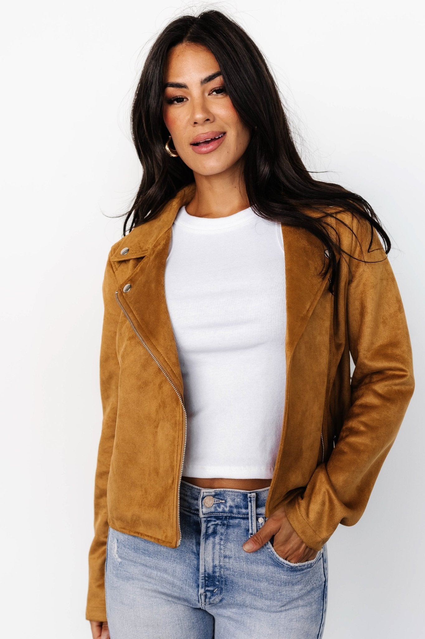 Marisa Faux Suede Jacket | Saffron - Baltic Born