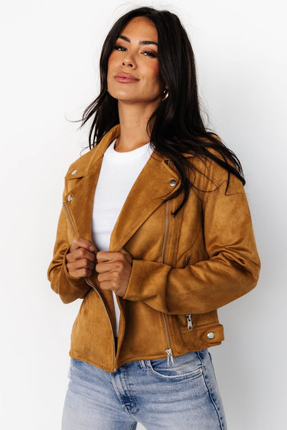 Marisa Faux Suede Jacket | Saffron - Baltic Born