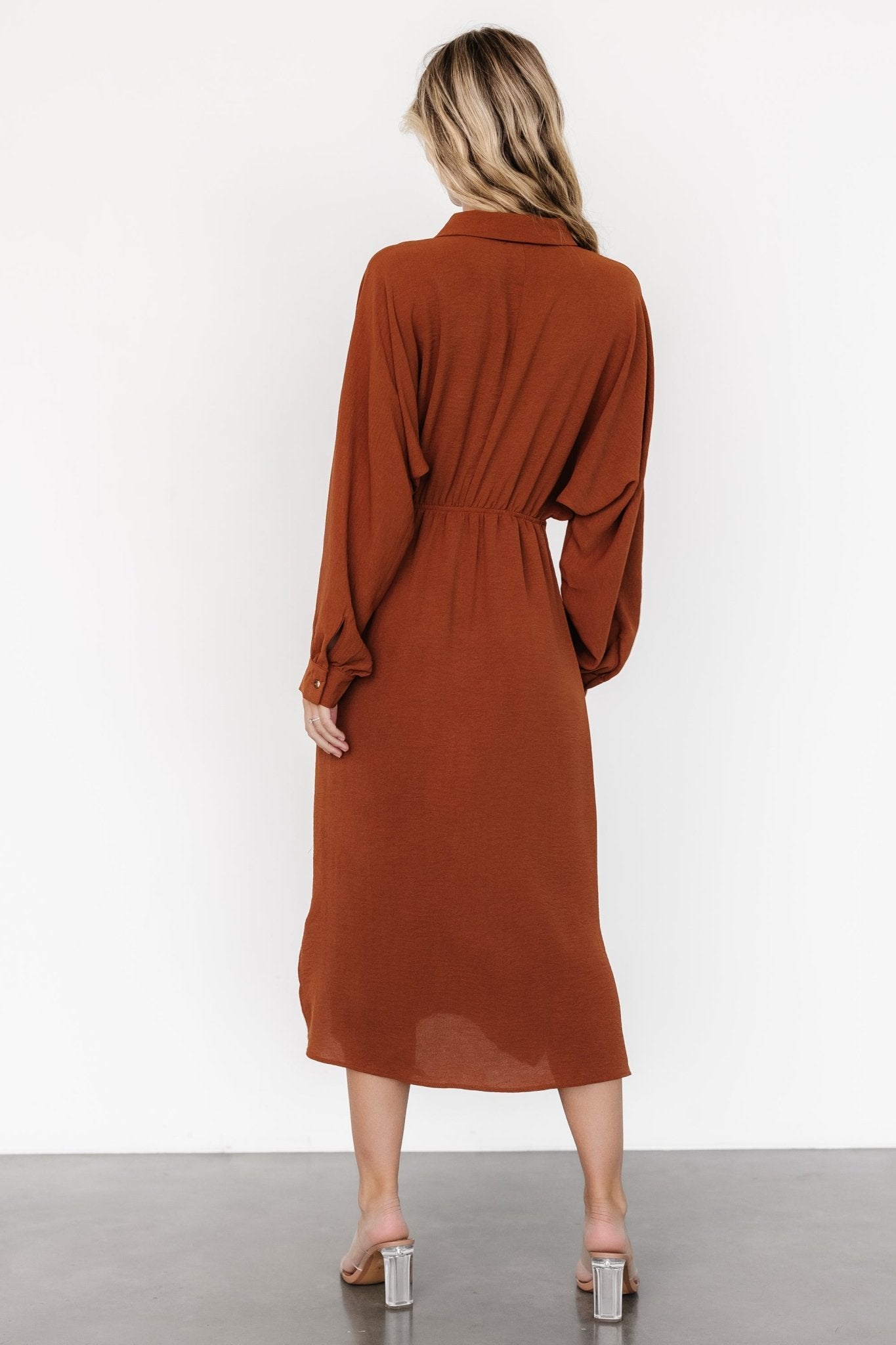 Marla Button Dress | Copper - Baltic Born