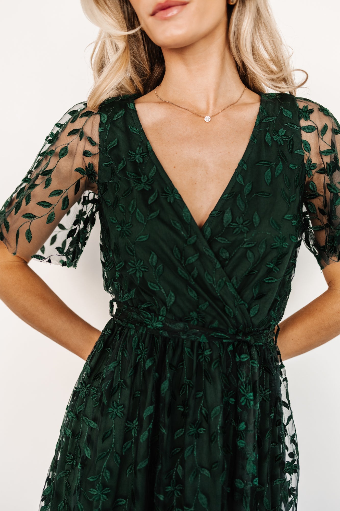 Marseille Embossed Maxi Dress | Green Marseille Embossed Maxi Dress | Green