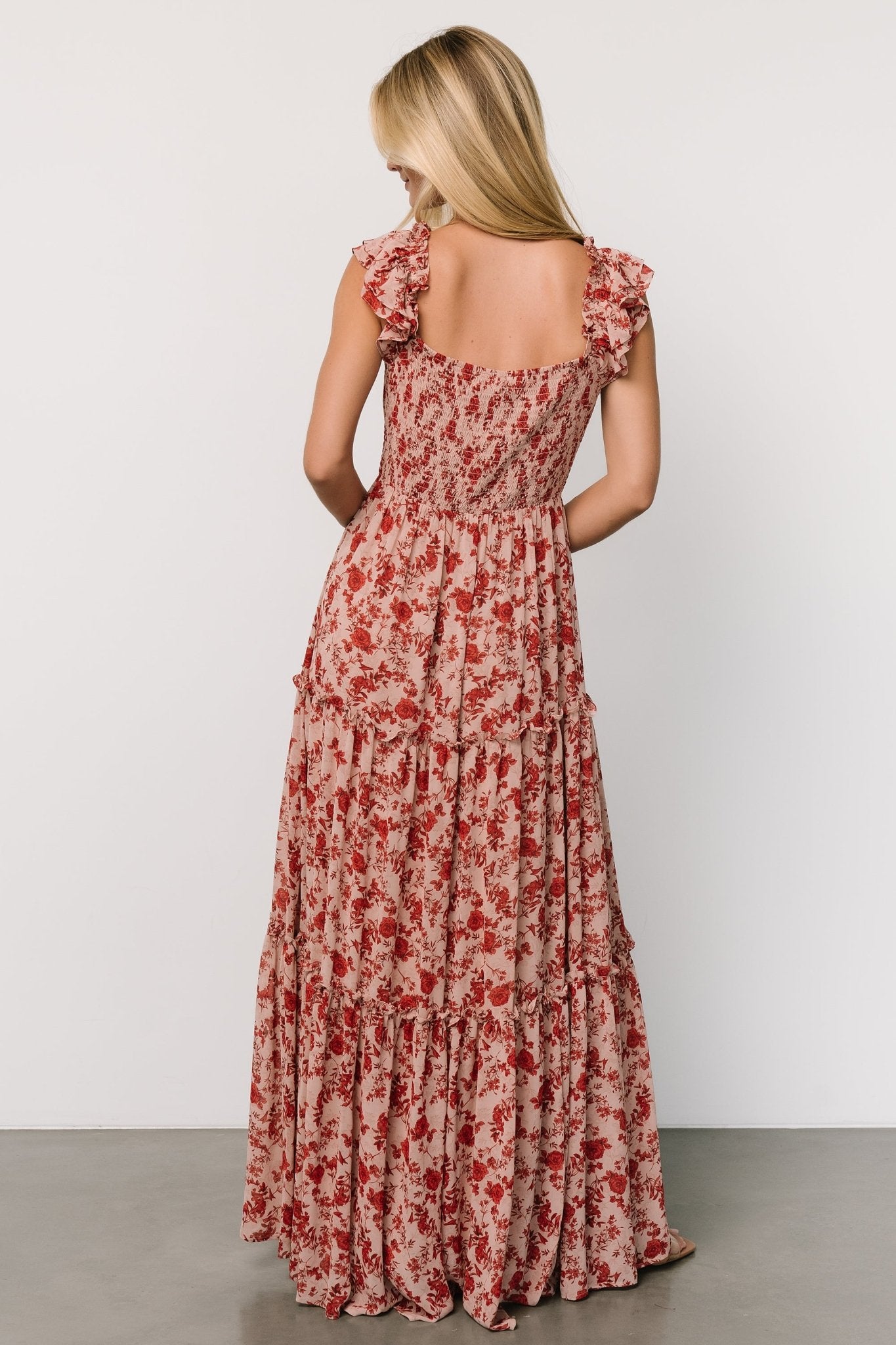 Martina Maxi Dress | Blush + Red - Baltic Born