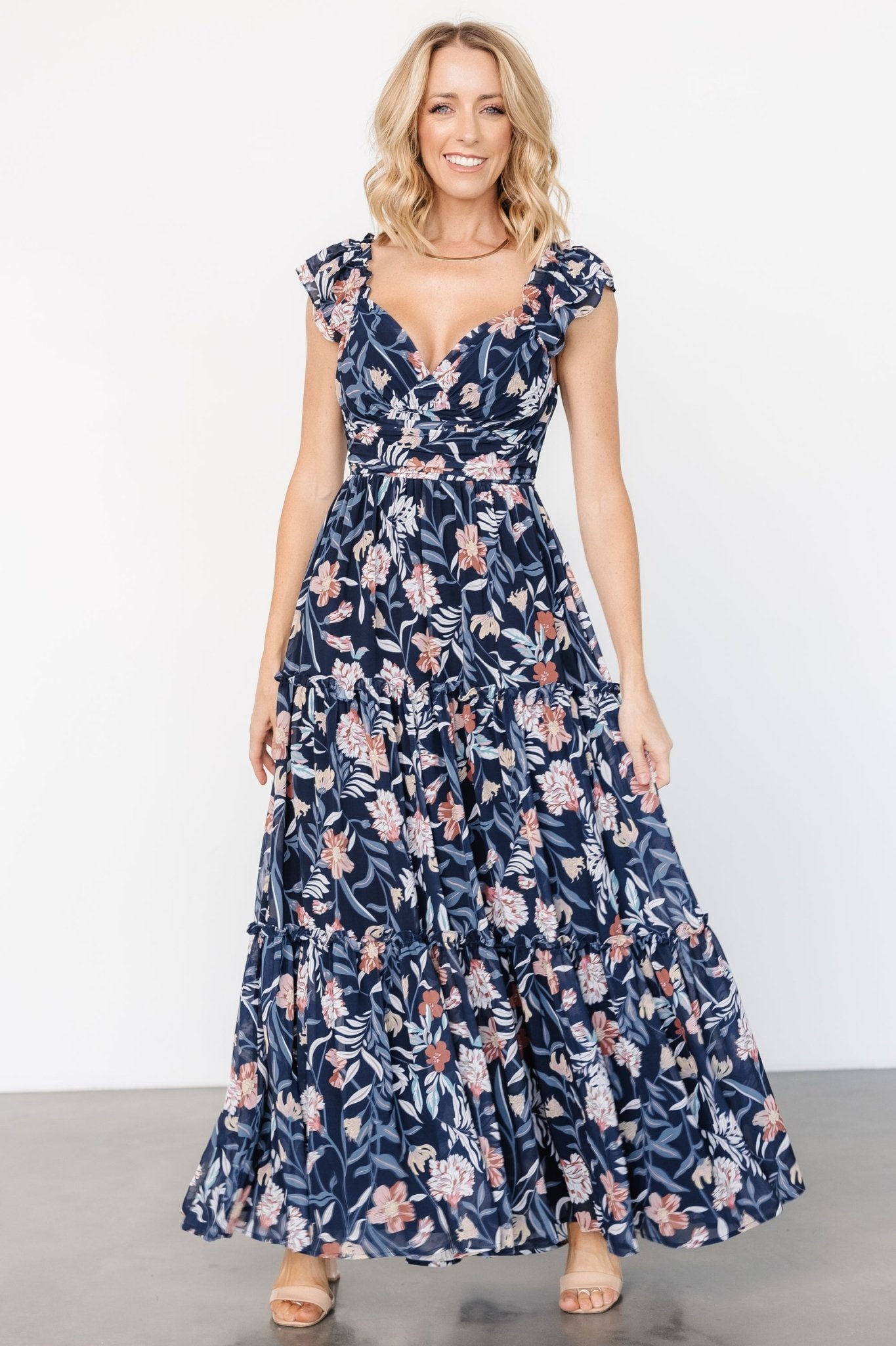 Martina Maxi Dress | Navy Multi - Baltic Born