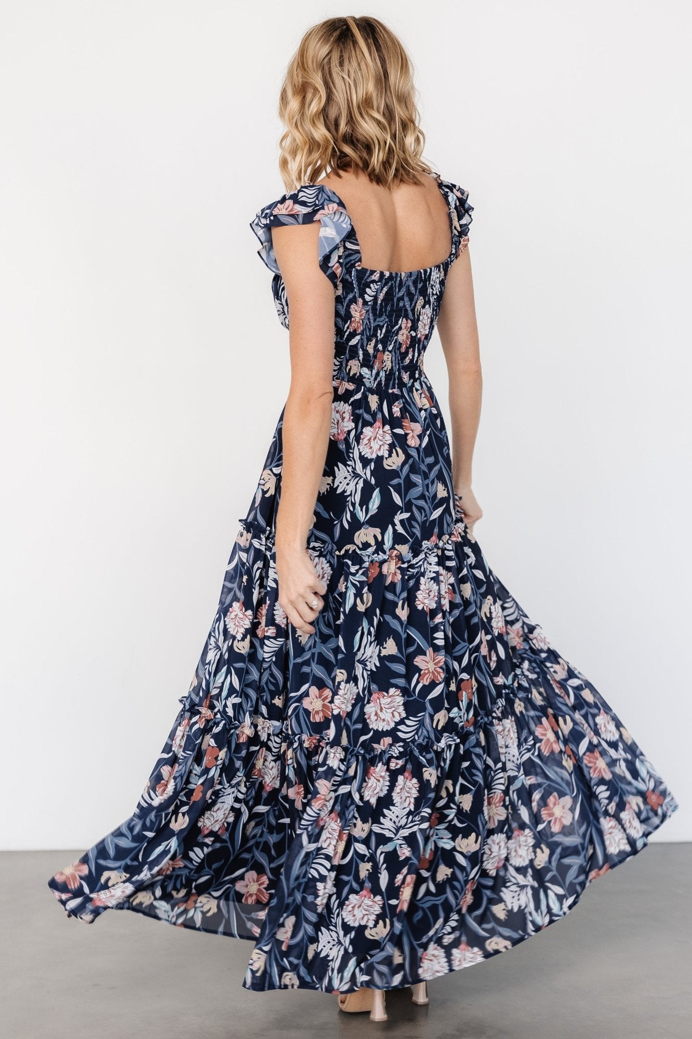 Martina Maxi Dress | Navy Multi - Baltic Born