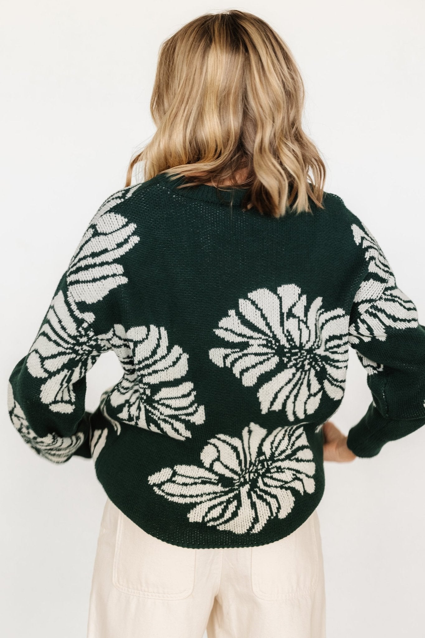 Maude Sweater | Green + Off White - Baltic Born