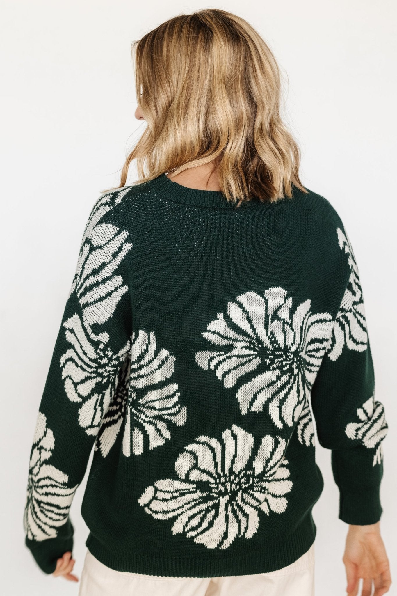 Maude Sweater | Green + Off White - Baltic Born