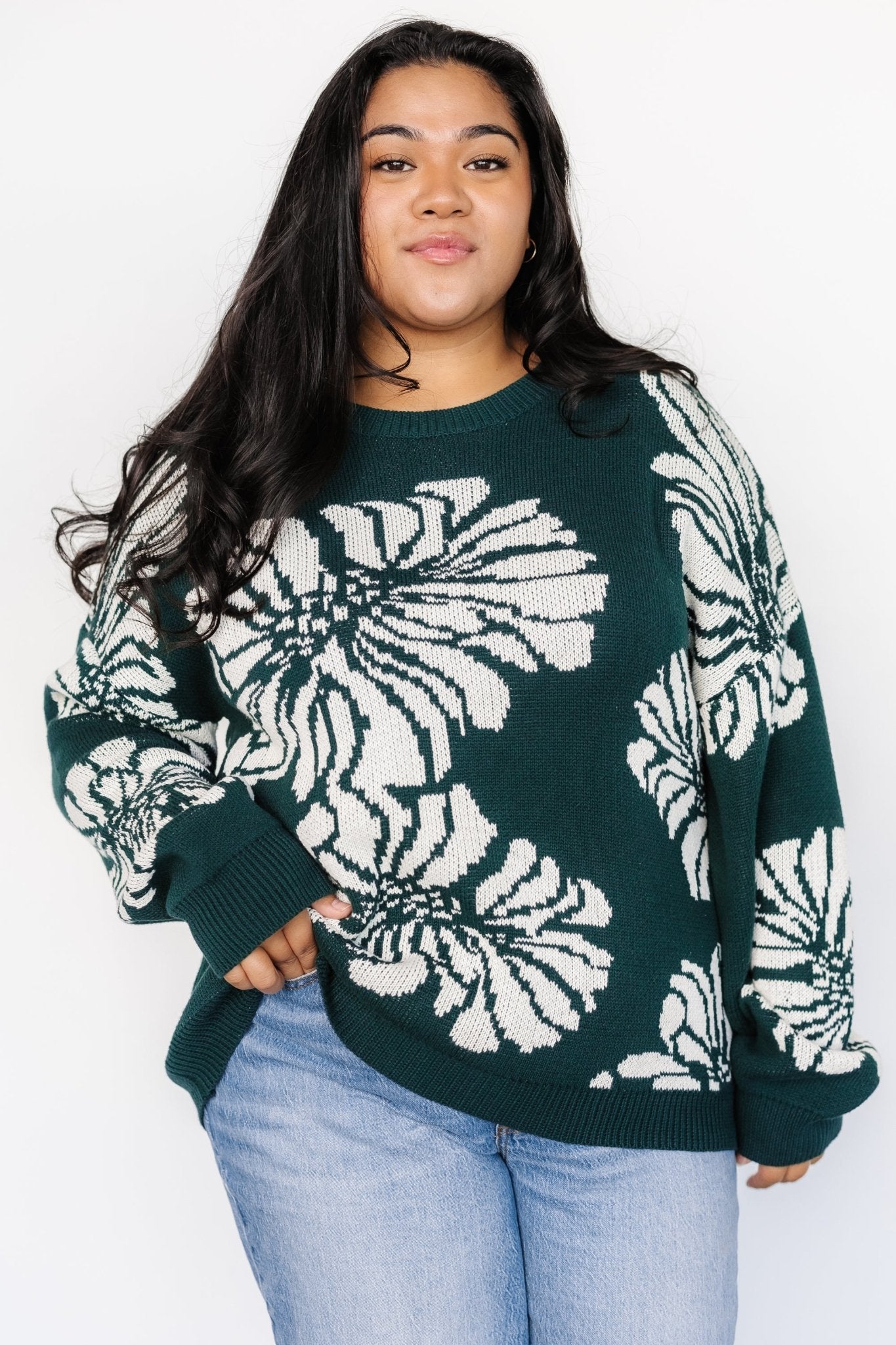 Maude Sweater | Green + Off White - Baltic Born