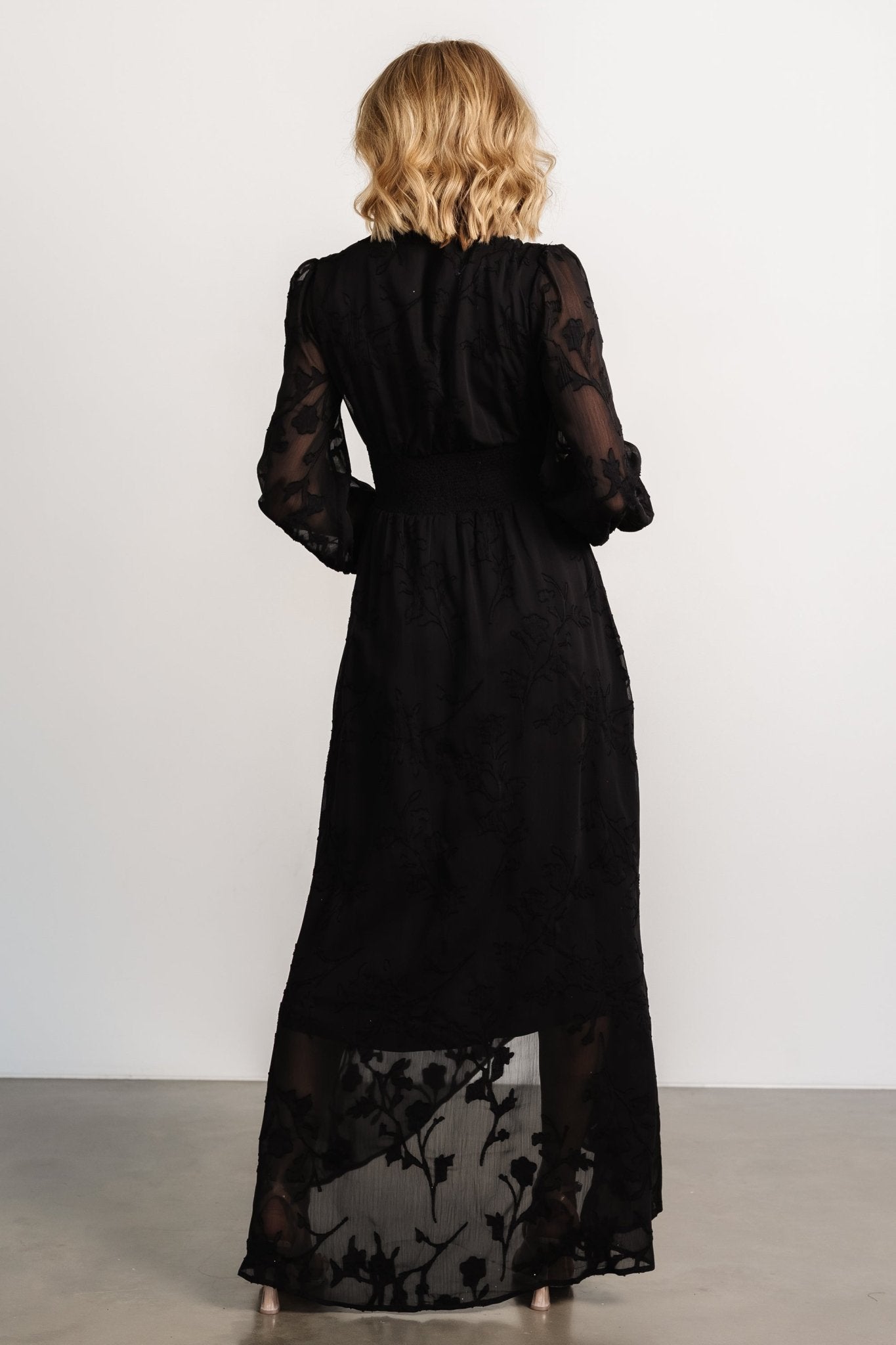 Mayfair High Low Maxi Dress | Black - Baltic Born