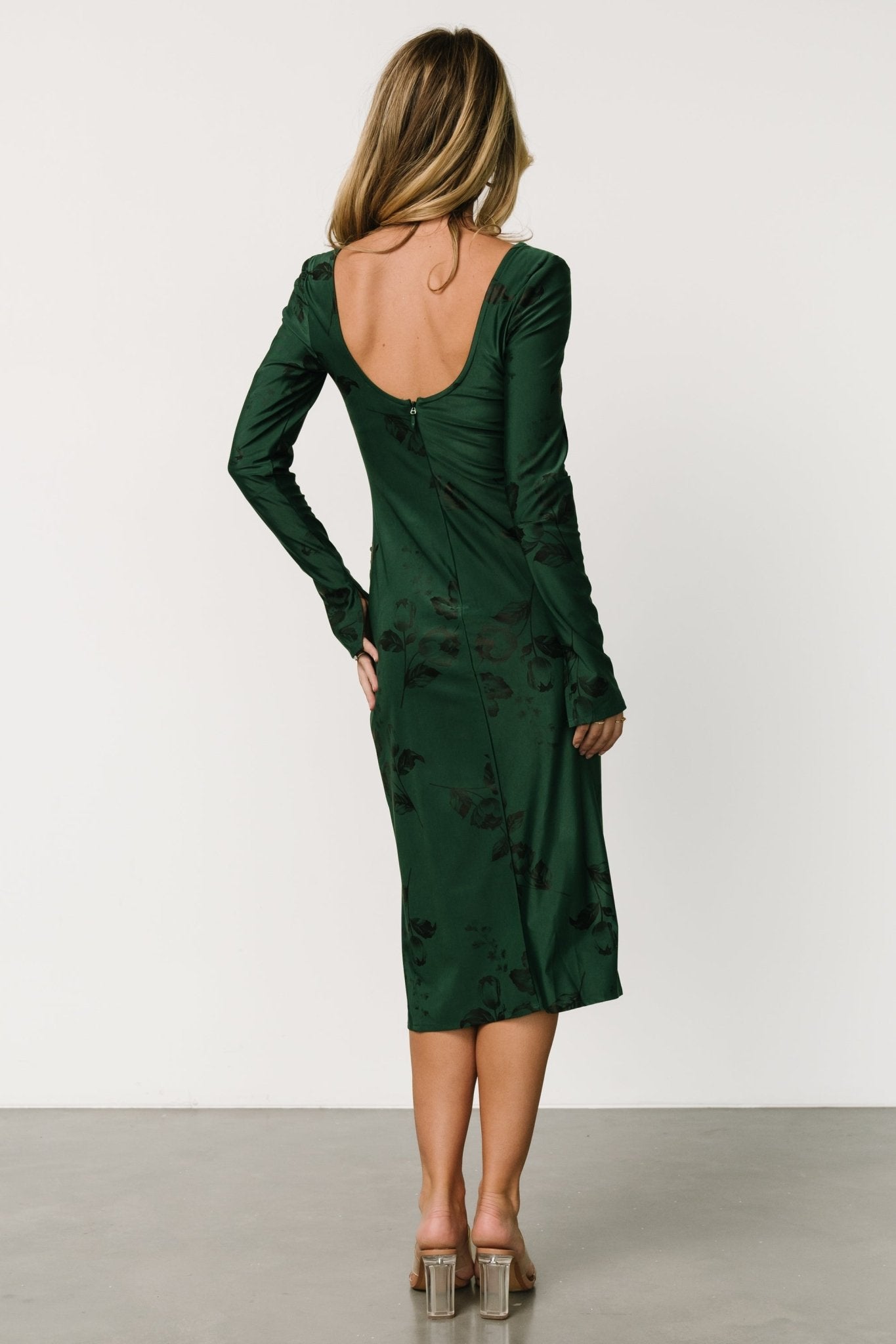 McQueen Midi Dress | Green + Black - Baltic Born