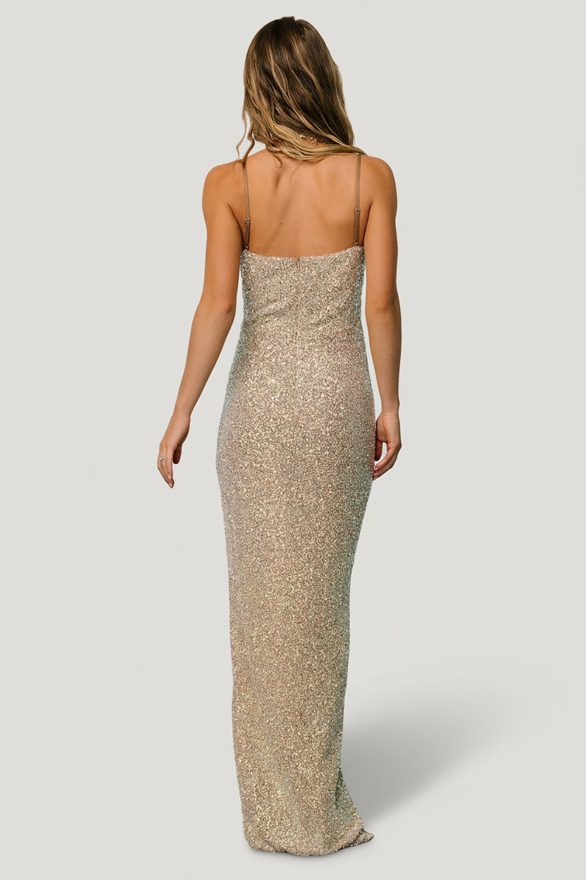 Melania Sequin Gown | Natural Melania Sequin Gown | Natural