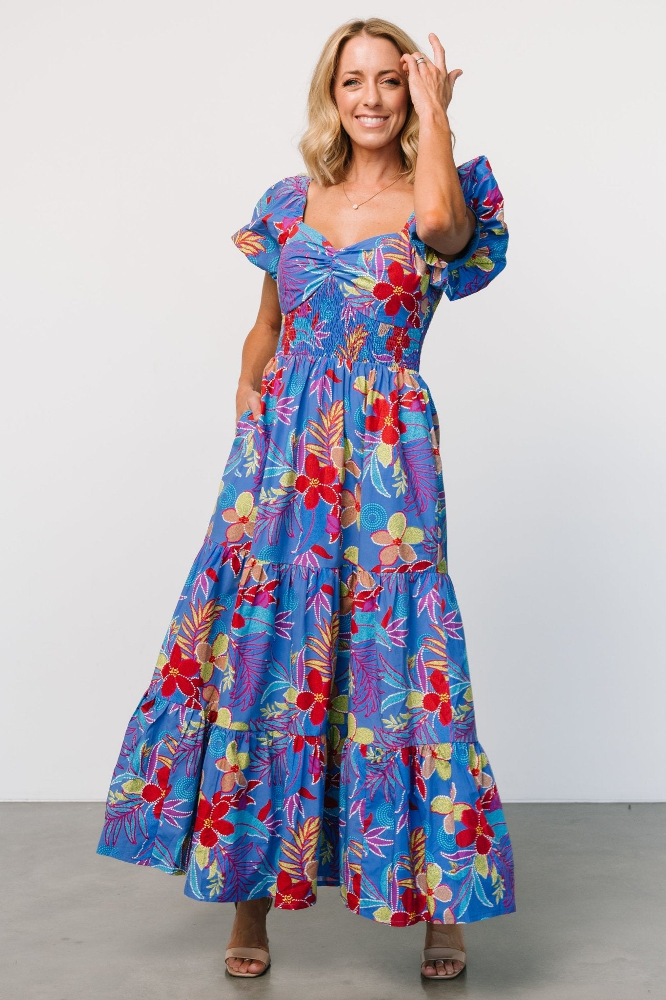 Melanie Maxi Dress | Blue Multi | Baltic Born