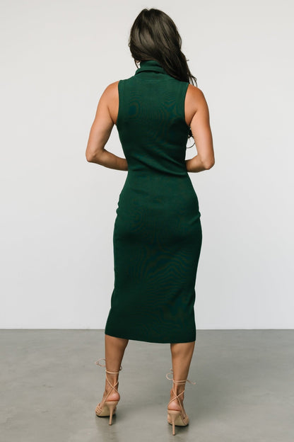 Melbourne Turtleneck Midi Dress | Emerald - Baltic Born