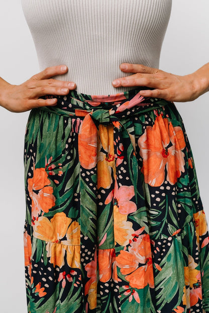 Melea Skirt | Navy Multi Floral - Baltic Born