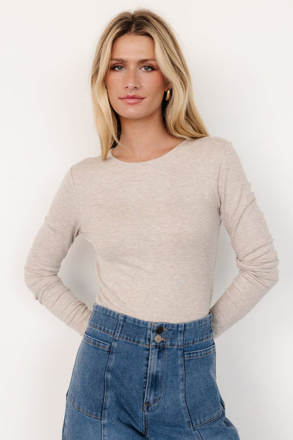 Menka Ribbed Top | Natural - Baltic Born